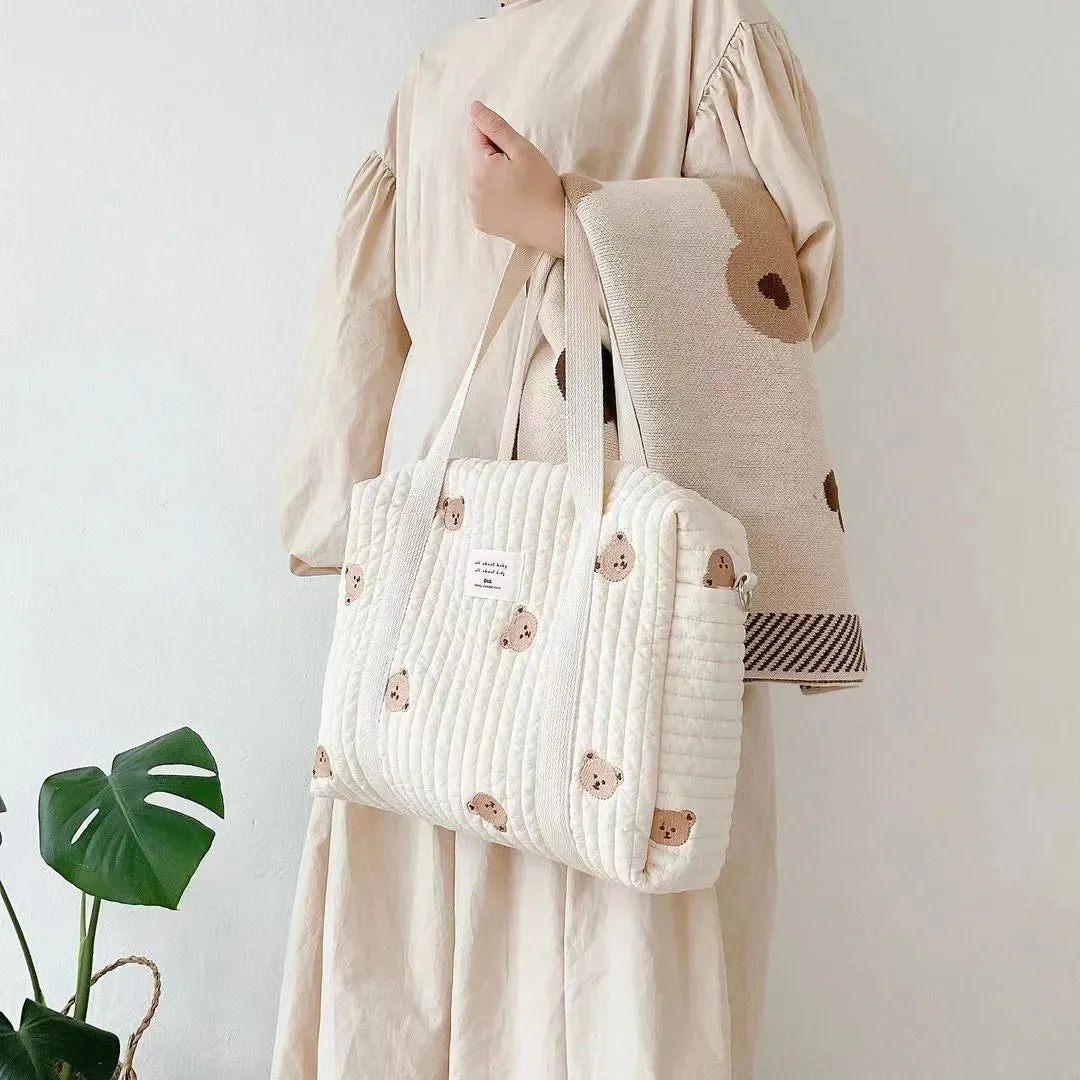 Quilted Baby Diaper Bag Mommy Maternity Packs Baby Stuff Nappy Bags for Mom Mummy Handbags