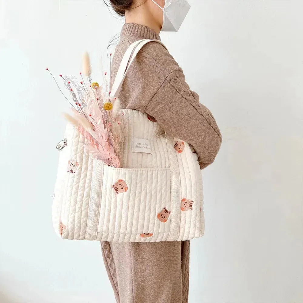 Quilted Baby Diaper Bag Mommy Maternity Packs Baby Stuff Nappy Bags for Mom Mummy Handbags