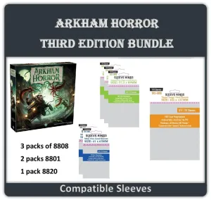 "Arkham Horror Third Edition" Compatible Sleeve Bundle (8808 X 3   8801 X 2   8820 X1)