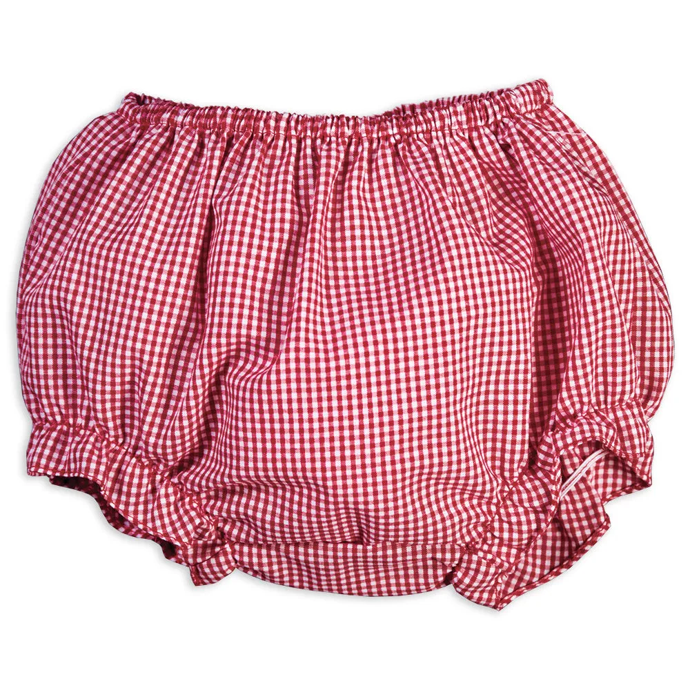 Red Gingham Girl Diaper Cover