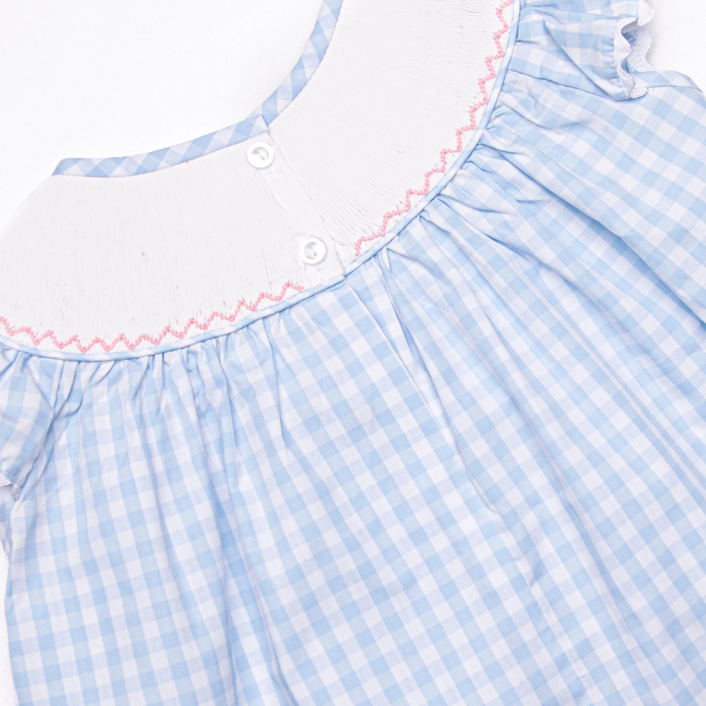 Rhythmic Routine Smocked Diaper Set, Blue