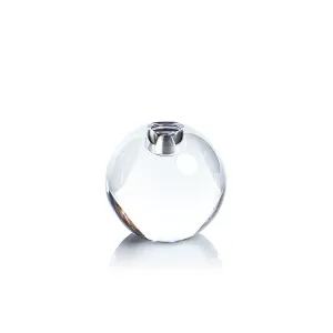 ROUND CRYSTAL GLASS TAPER HOLDER
