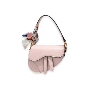 Saddle Purse & Scarf | Pink
