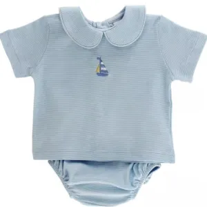 SAILBOAT BOY DIAPER COVER SET