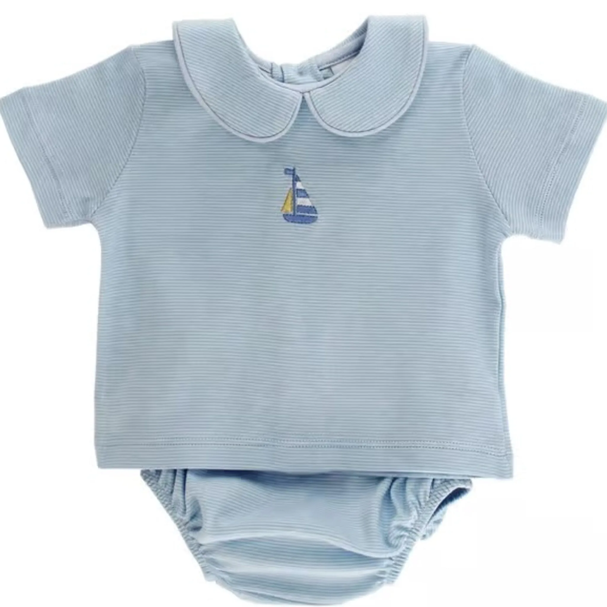 SAILBOAT BOY DIAPER COVER SET