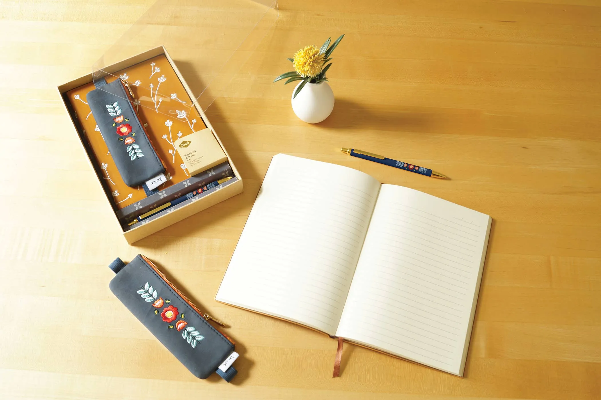 Samantha and Evelynn Embroidered Journal and Notebook Pouch
