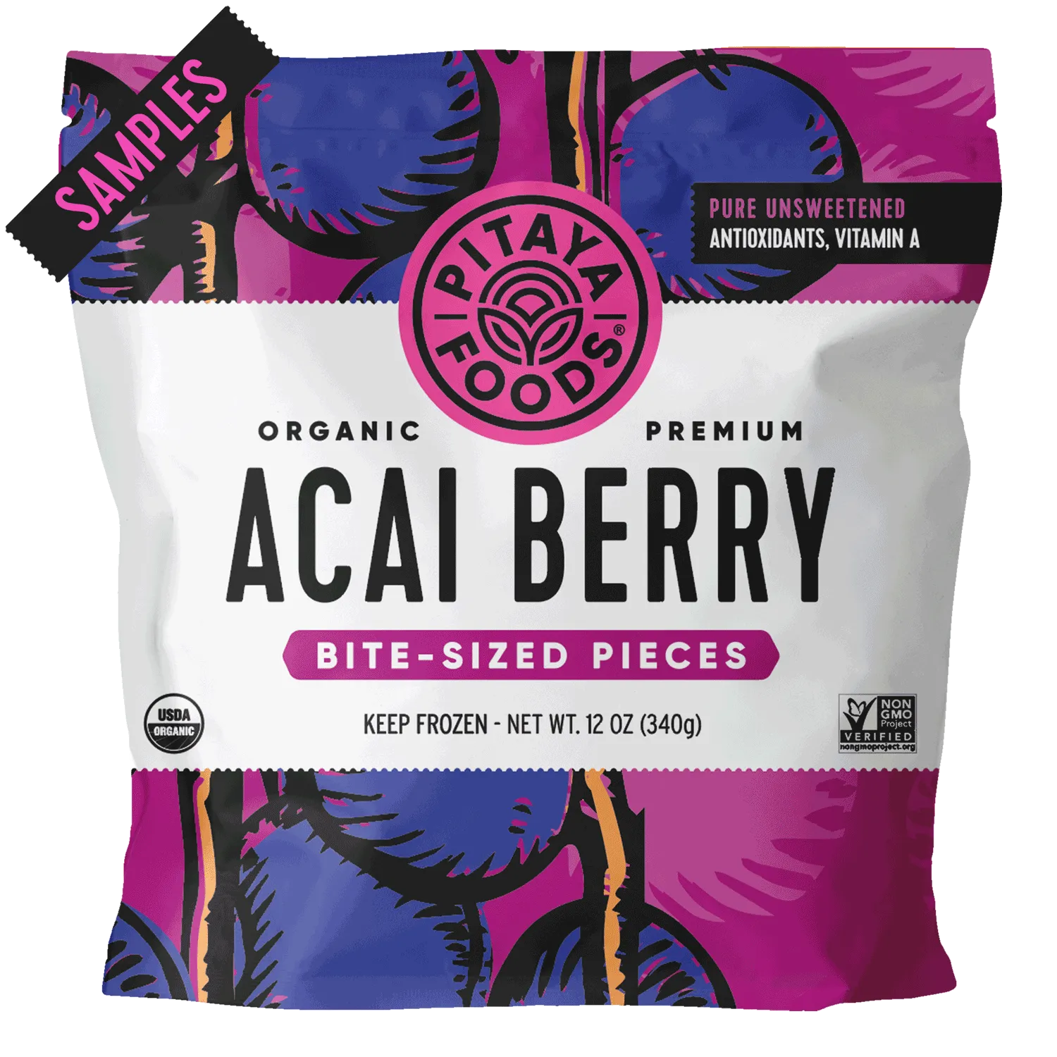 SAMPLE - Organic Acai Berry (Unsweetened) Bite-Sized Pieces