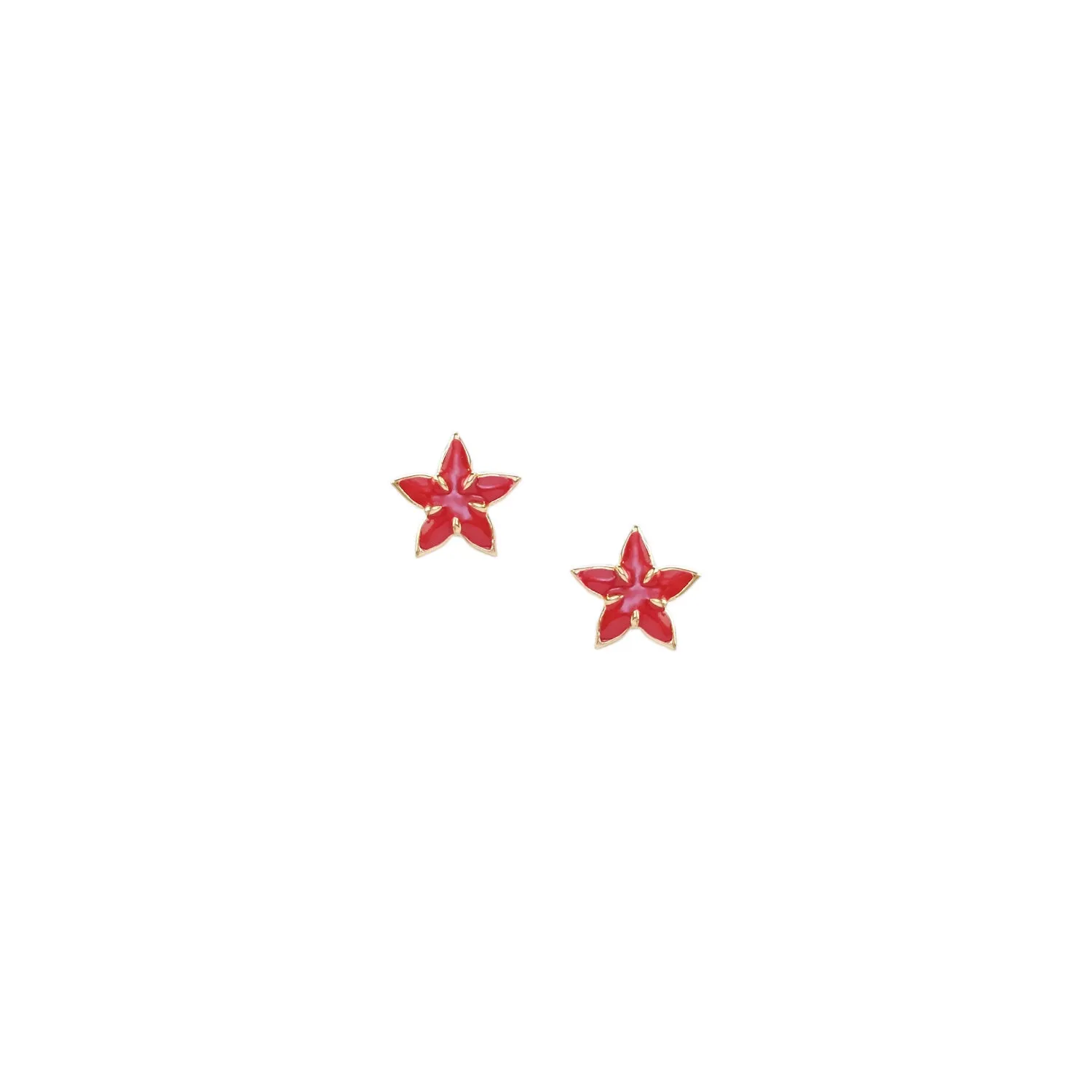 Santan Stud Earrings in Red