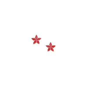 Santan Stud Earrings in Red