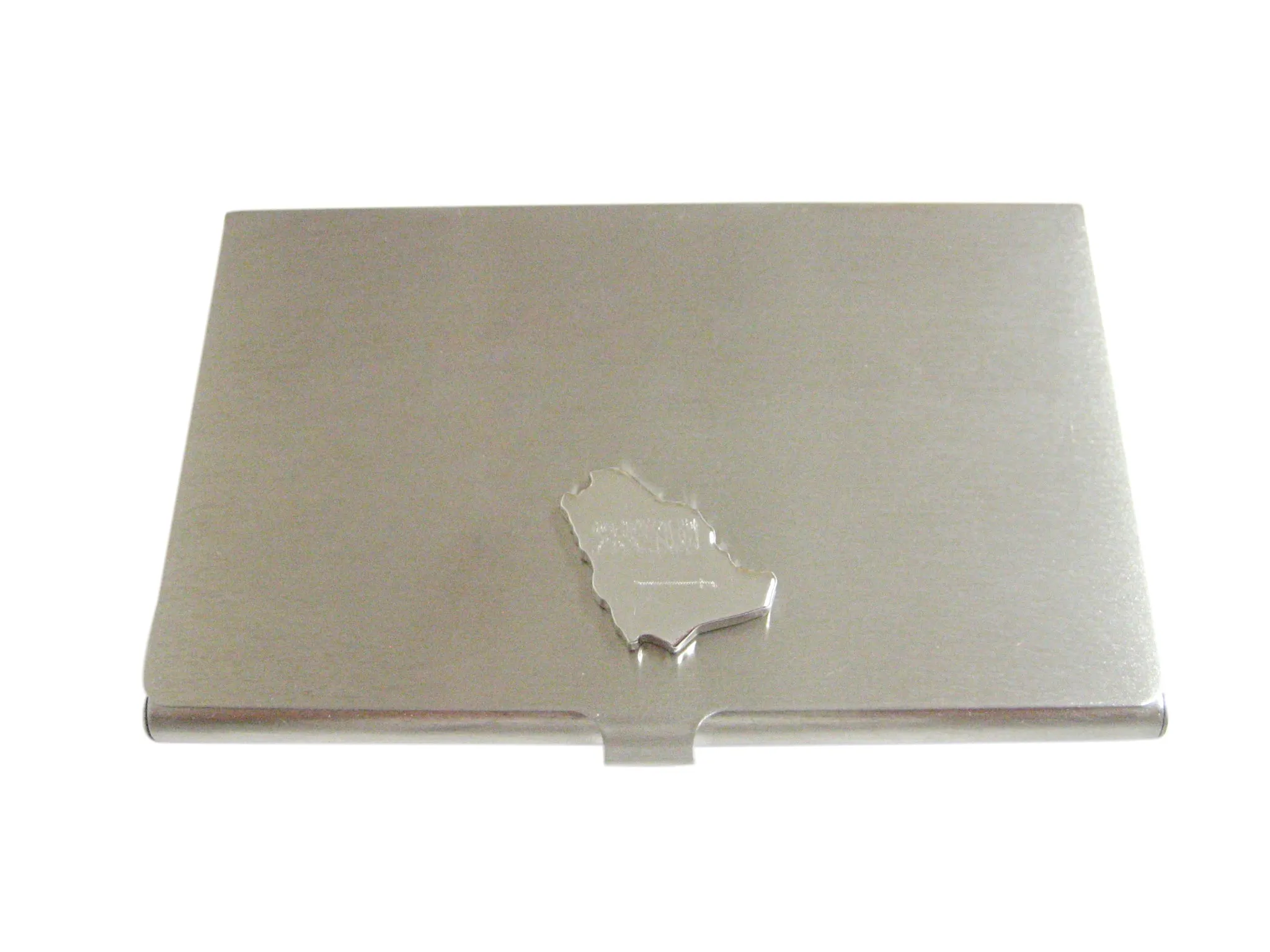 Saudi Arabia Map Shape and Flag Design Business Card Holder