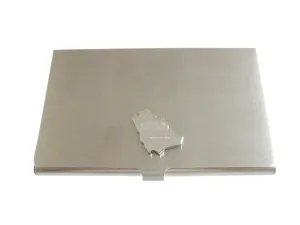 Saudi Arabia Map Shape and Flag Design Business Card Holder