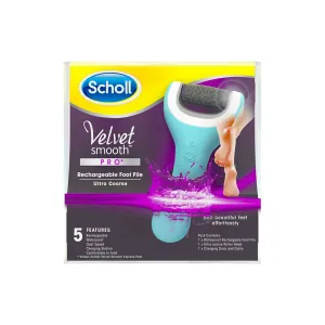 Scholl Velvet Smooth PRO Rechargeable Foot File (Blue)
