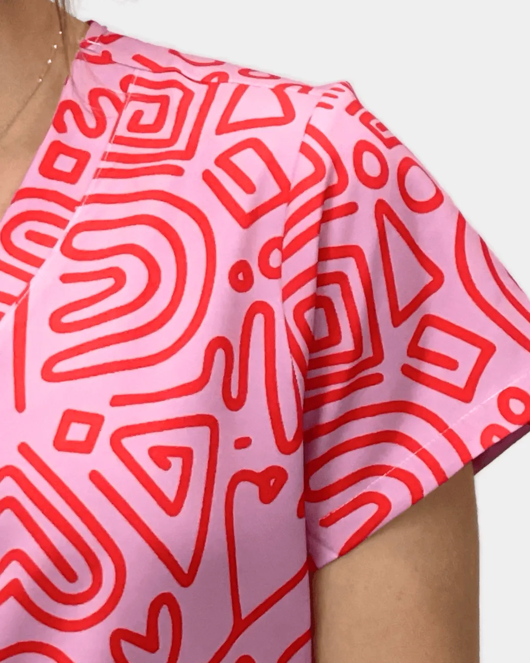 'Scribble On Scrubs' Women's Patterned Scrub Top - 4002
