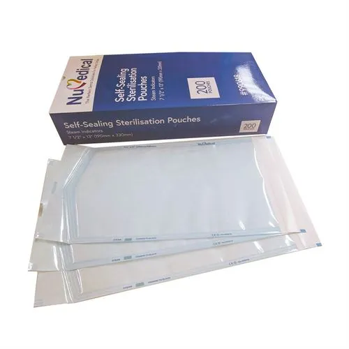 Self-Sealing Sterilisation Pouches, 300mm x 380mm, Class 4, 990612