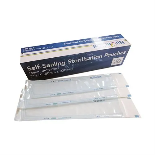 Self-Sealing Sterilisation Pouches, 300mm x 380mm, Class 4, 990612