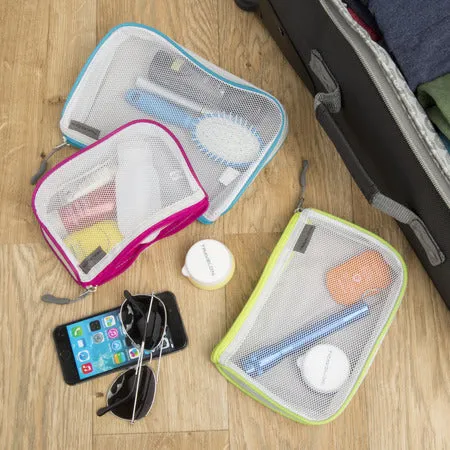Set of 3 Assorted Piped Pouches