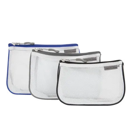 Set of 3 Assorted Piped Pouches