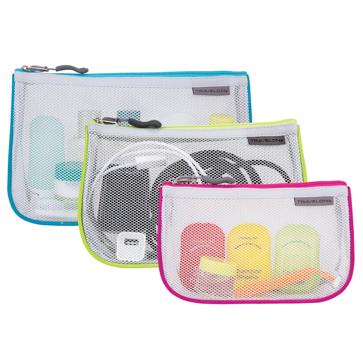 Set of 3 Assorted Piped Pouches