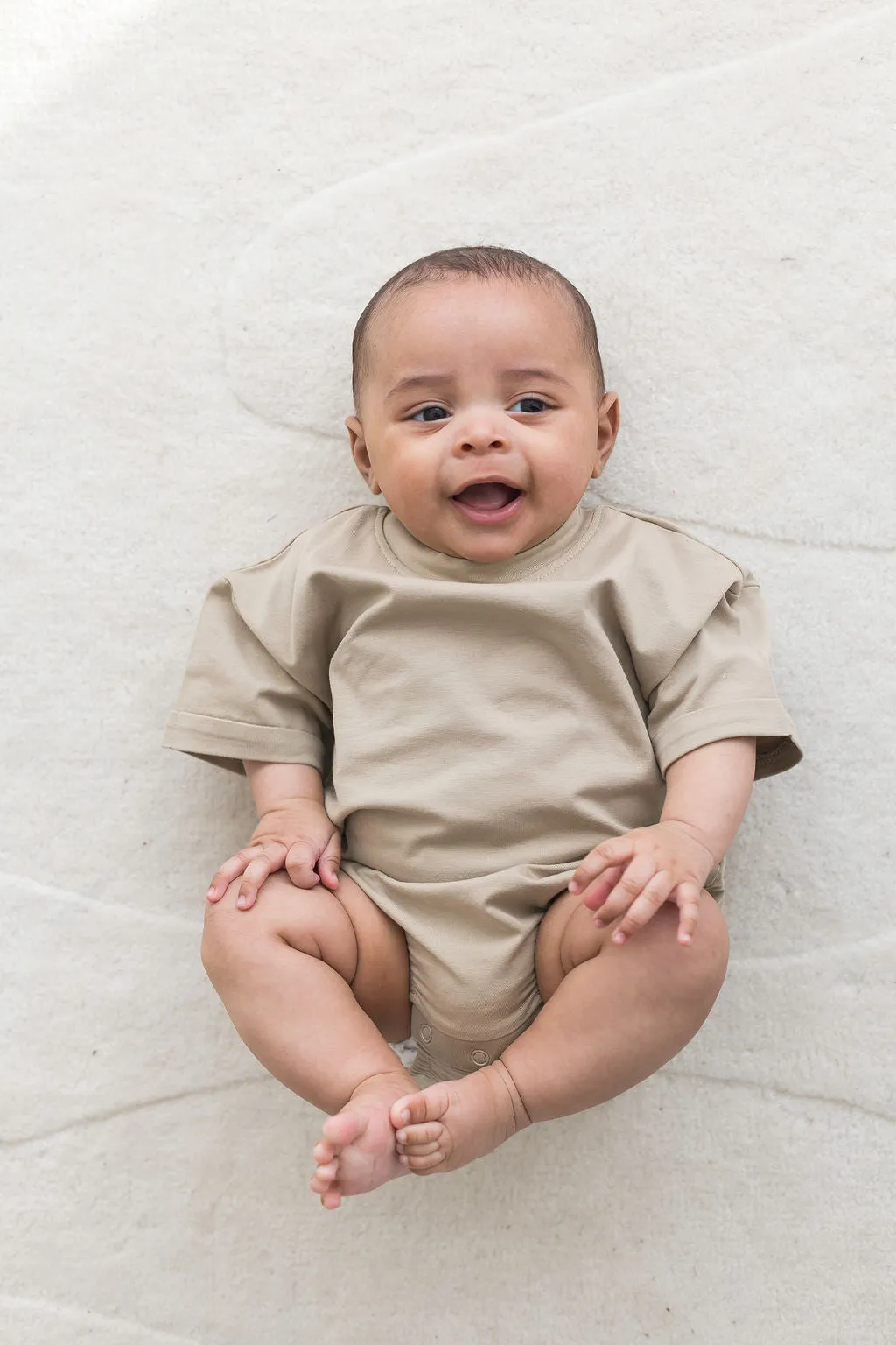Short Sleeve Bubble Romper | Dune