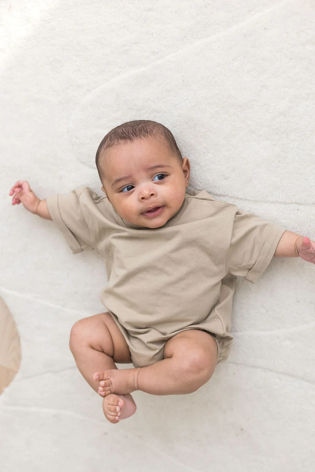 Short Sleeve Bubble Romper | Dune