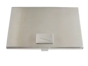 Silver Toned Etched Axe Business Card Holder