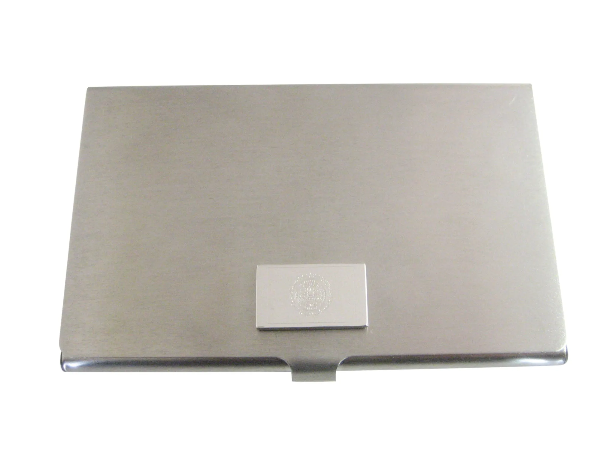 Silver Toned Etched New Hampshire State Flag Business Card Holder