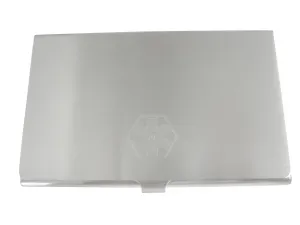 Silver Toned Etched Paramedic Star of Life Symbol Business Card Holder