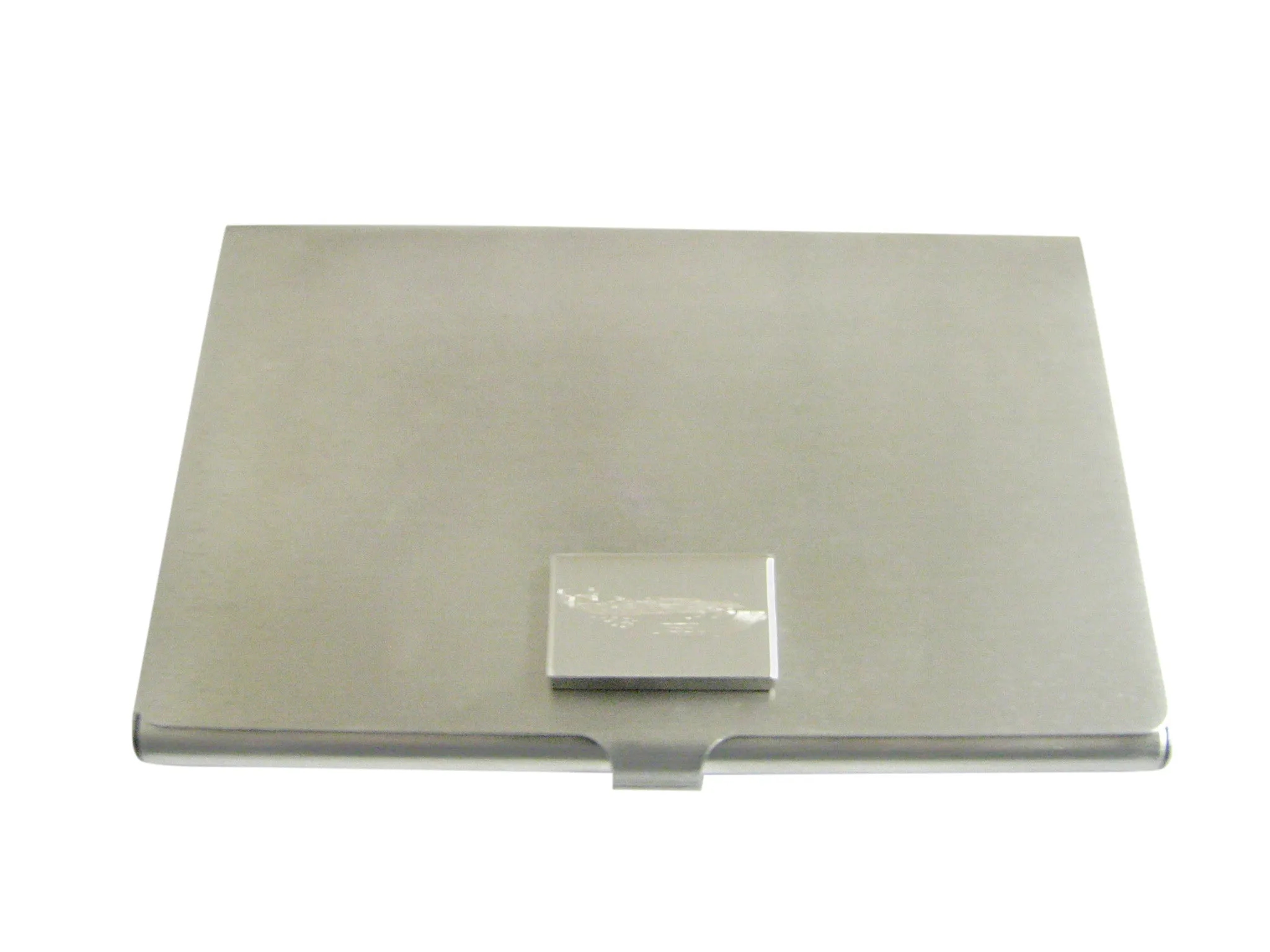 Silver Toned Etched Whale Business Card Holder