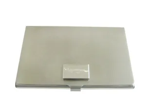 Silver Toned Etched Whale Business Card Holder