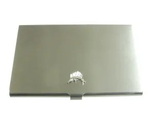 Silver Toned Tiny Marlin Sail Fish Pendant Business Card Holder