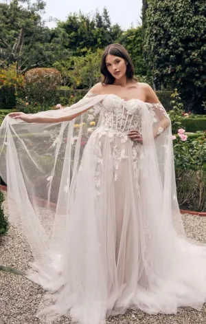 Size 14 Casablanca SL042 Ivory Detachable Sleeves