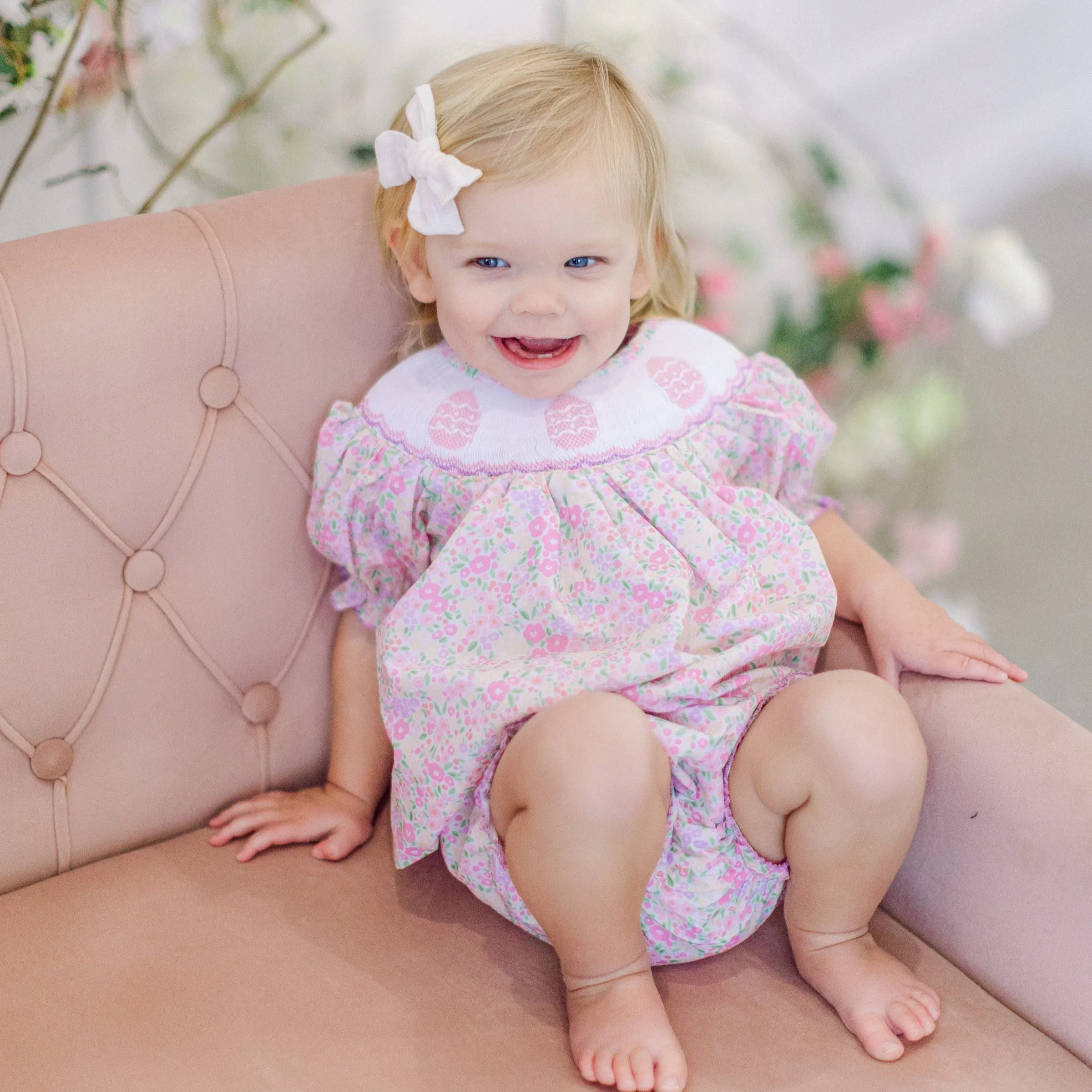 Smocked Top & Bloomers | Floral Egg