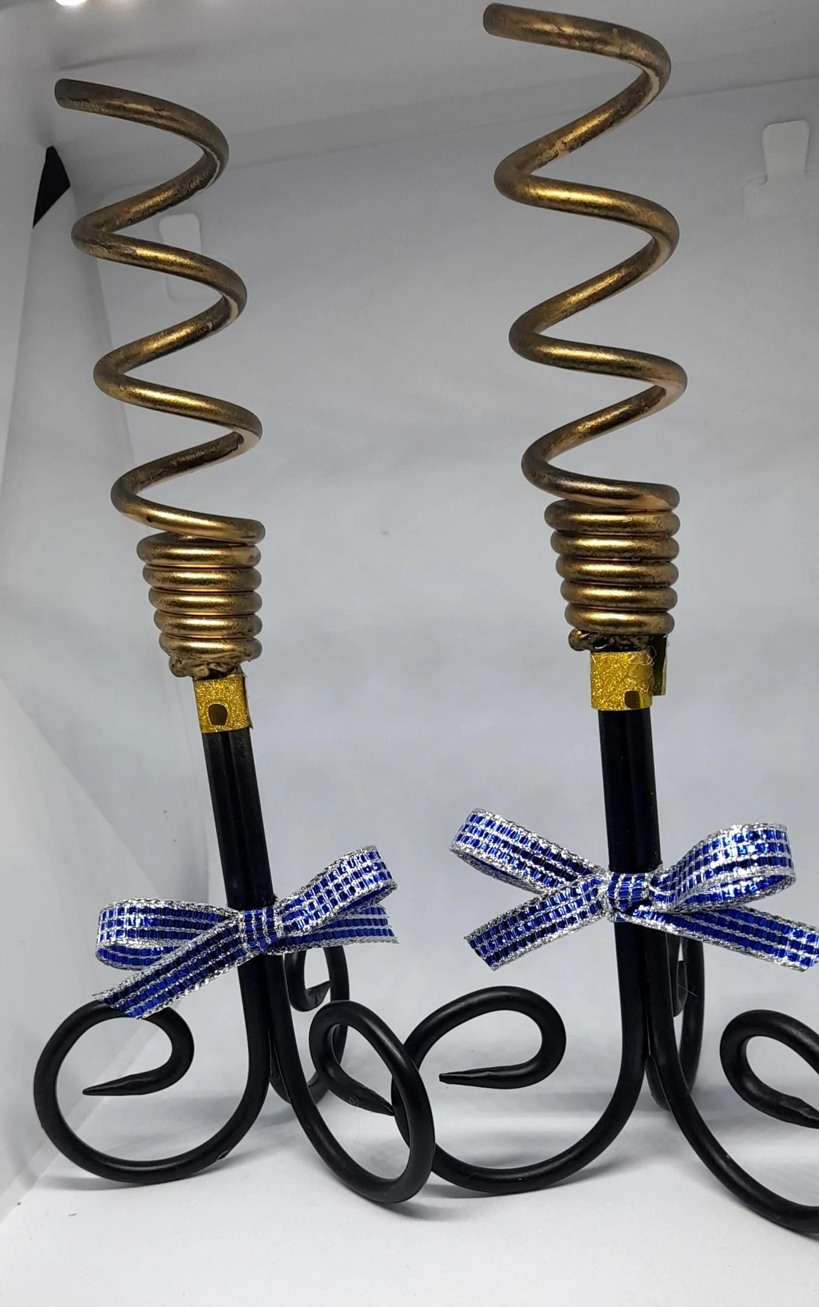 Spiral taper candle holders