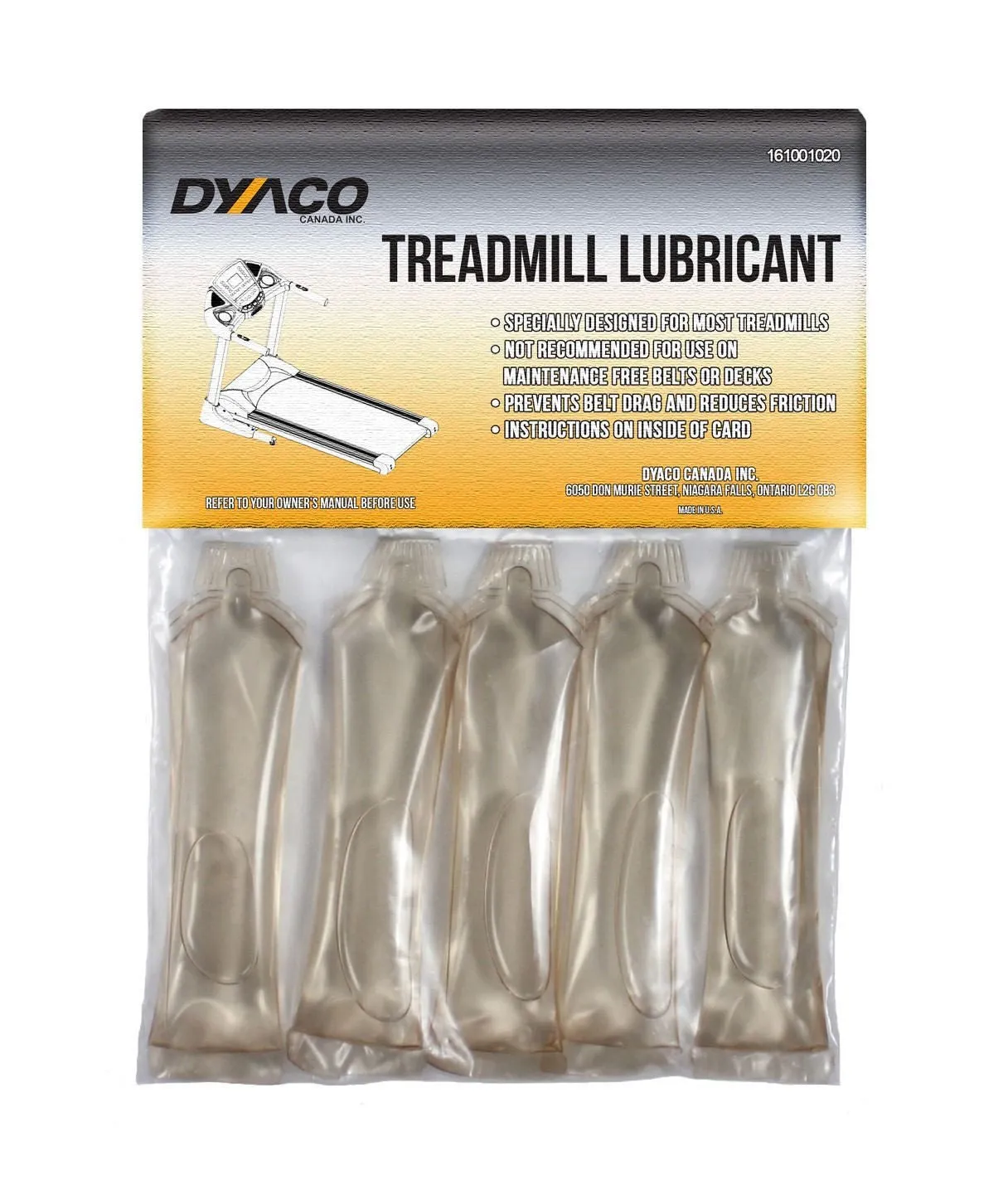 Spirit Fitness Treadmill Silicone Lubricant (5 pack)