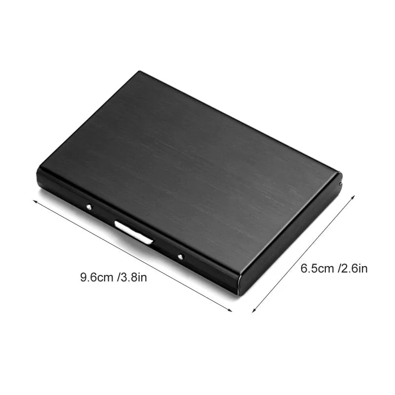 Stainless Steel Metal Card Case Box Men Women Business Slim Credit Card Holder Protector Wallet Cover Coin Purse Aluminum