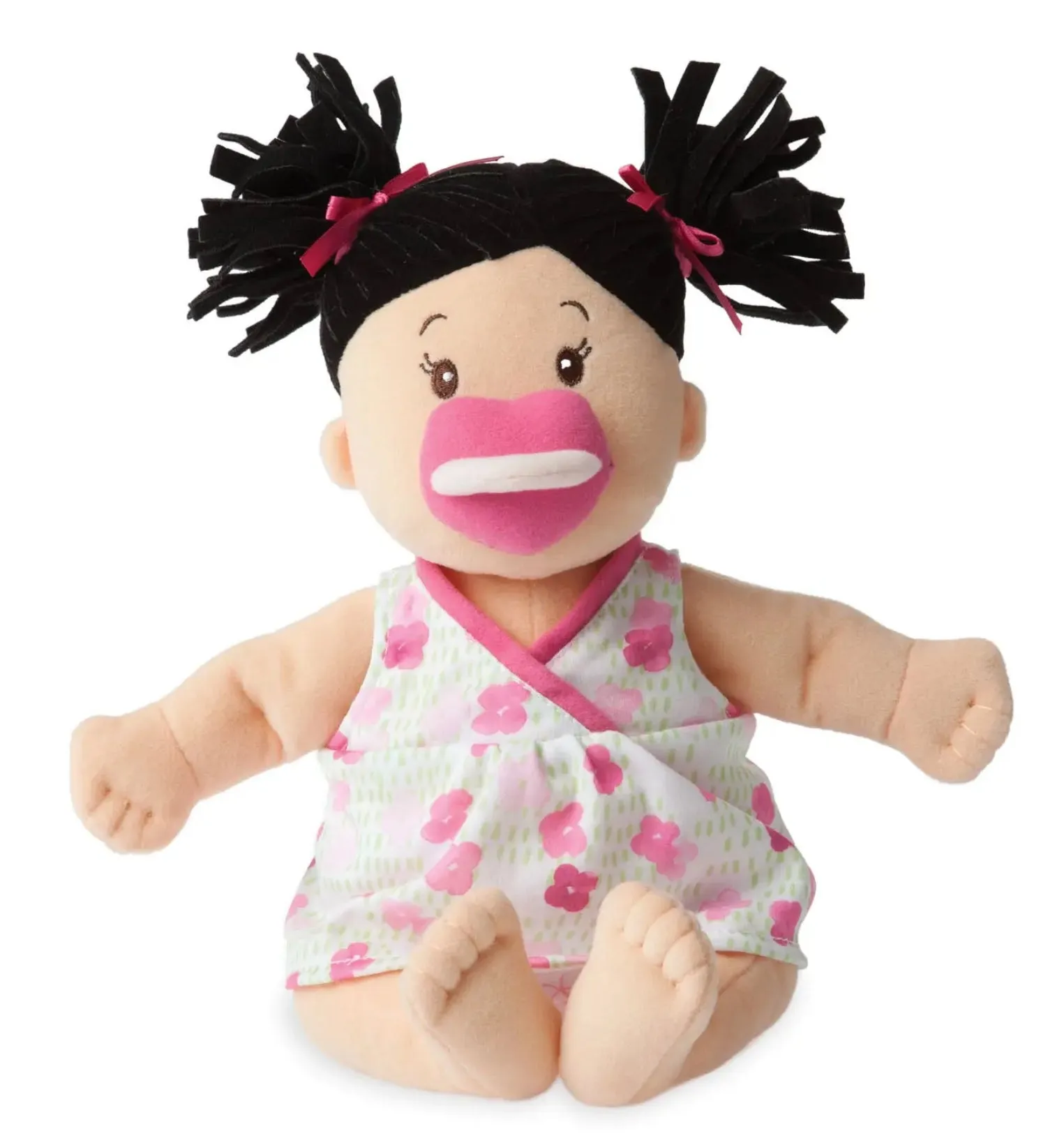 Stella Collection - Baby Stella - Brunette Doll w/Pink Flower Dress