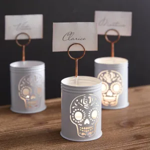 Sugar Skull Luminary Place Card Holder