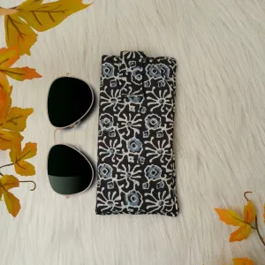 Sunglass Pouch Black Colour with Amoeba Design