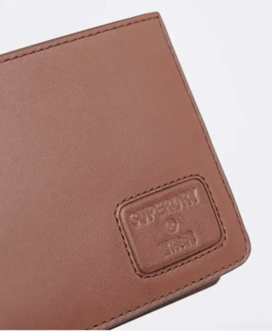 Superdry NYC Bifold Leather Wallet - Tan