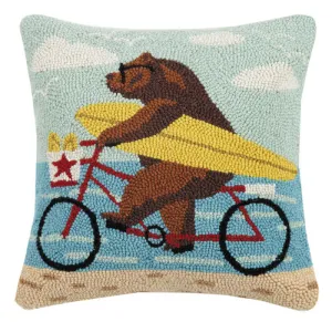 Surfing California Bear Hook Pillow