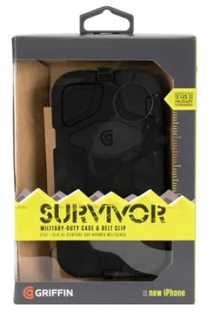 SURVIVOR CASE FOR IPHONE 5/5S W/ CLIP BLACK (O/P)