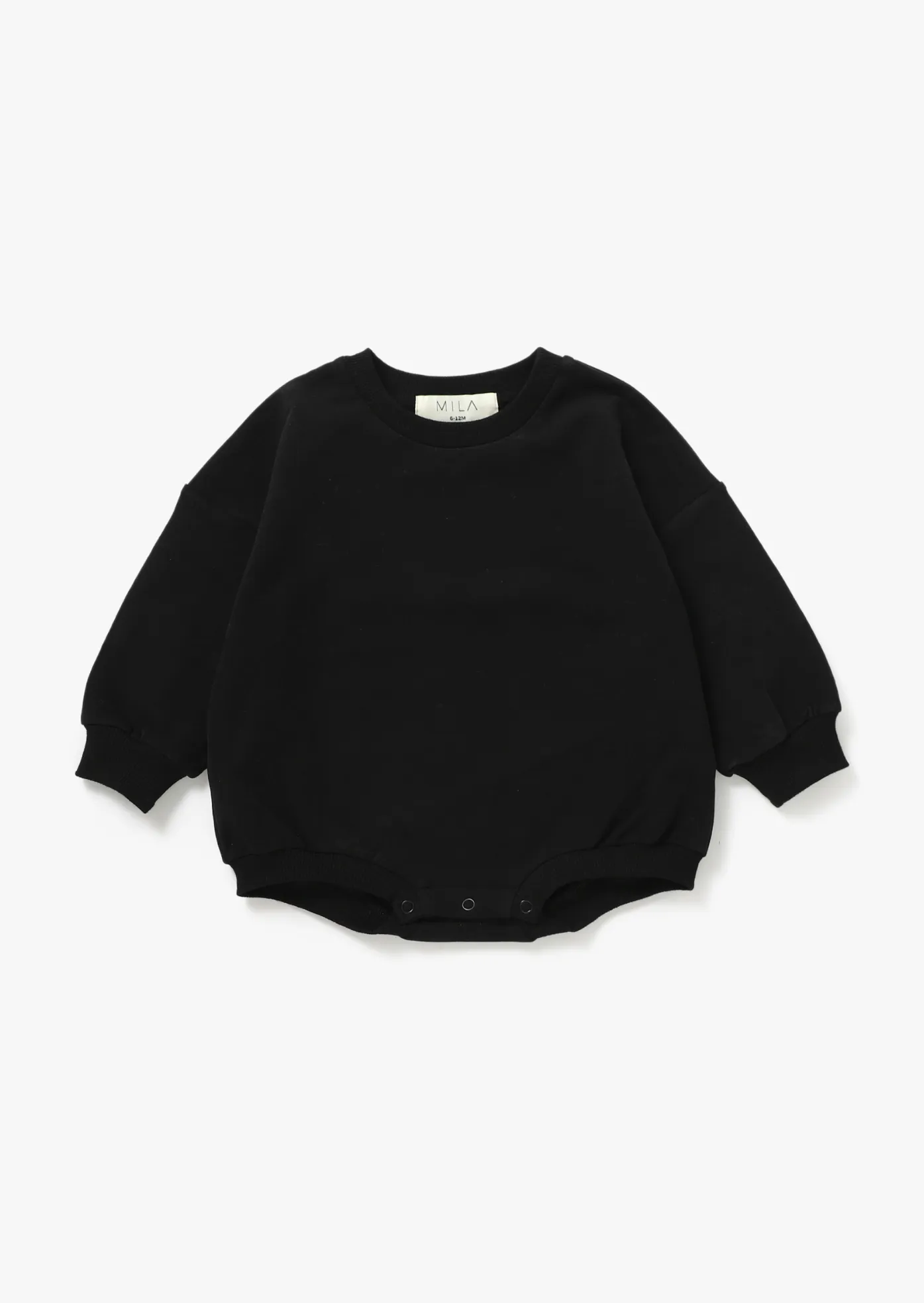 Sweatshirt Bubble Romper | Black
