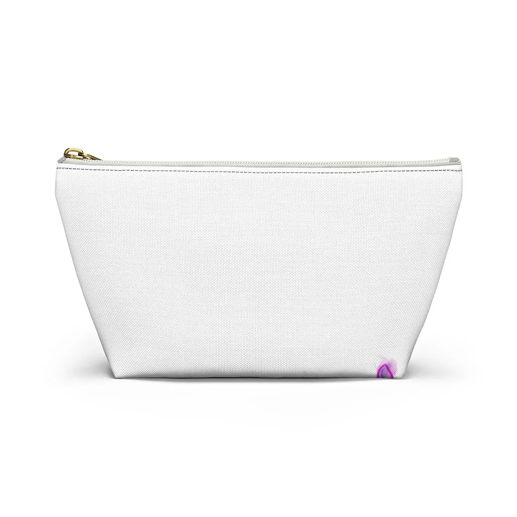 T-Bottom Accessory Pouch:  Orchid Splash - White
