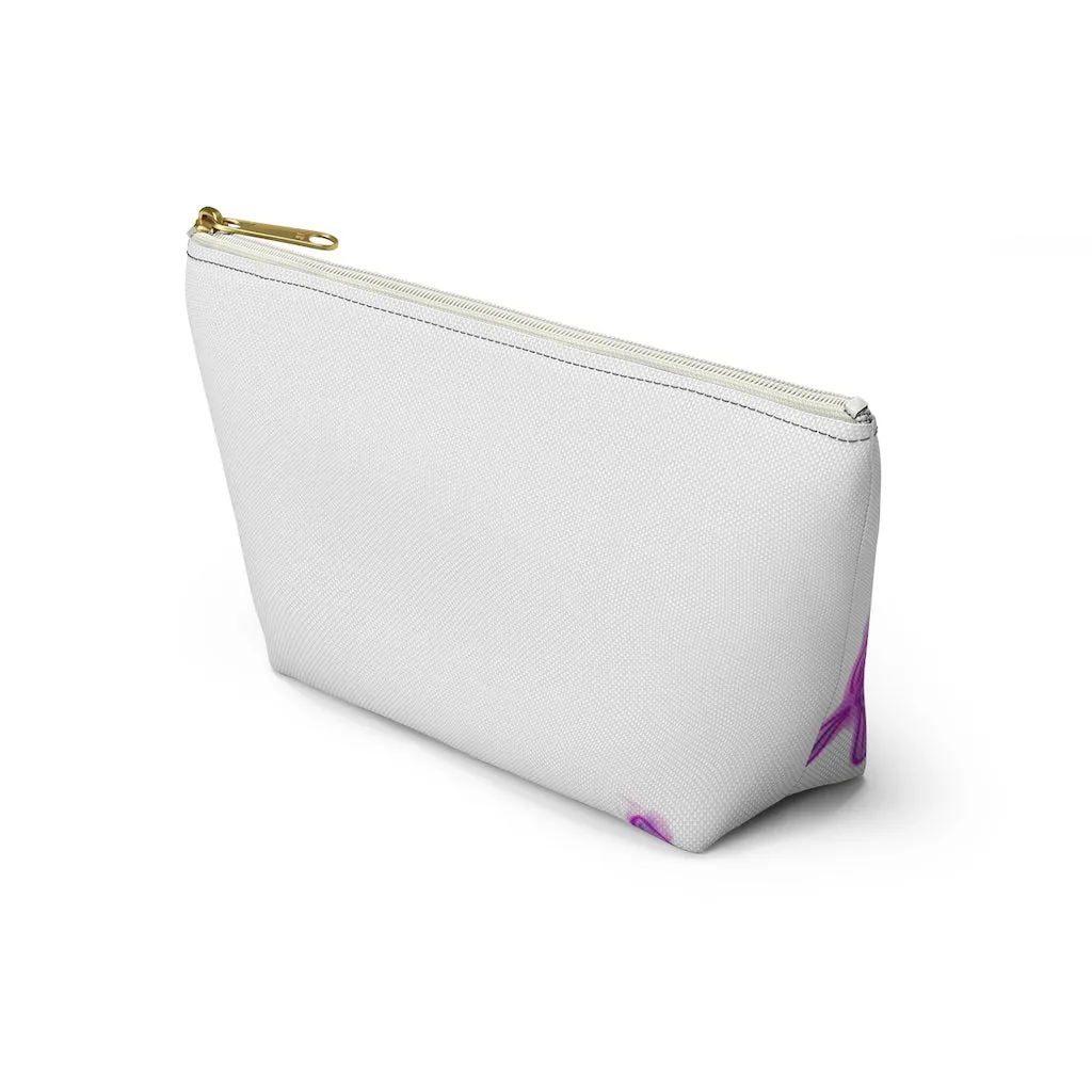 T-Bottom Accessory Pouch:  Orchid Splash - White