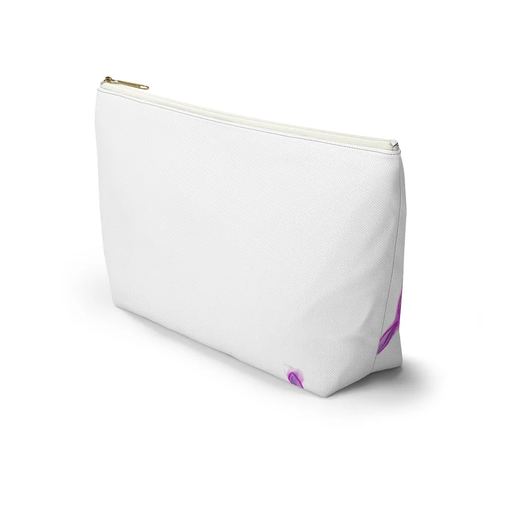 T-Bottom Accessory Pouch:  Orchid Splash - White