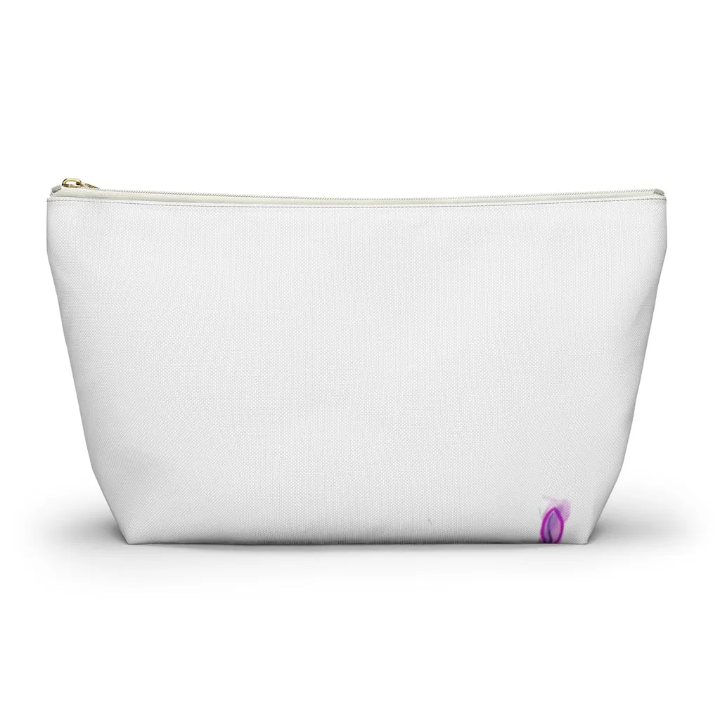 T-Bottom Accessory Pouch:  Orchid Splash - White