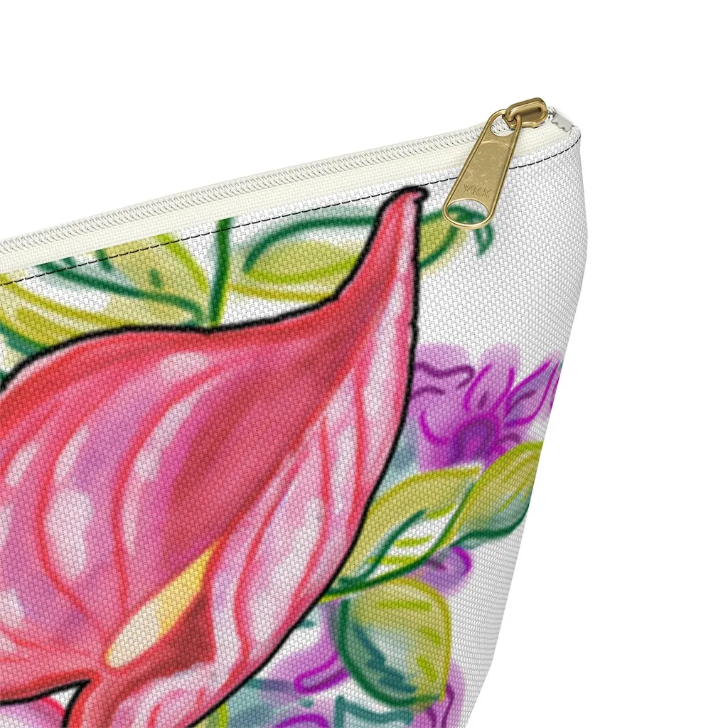 T-Bottom Accessory Pouch:  Orchid Splash - White