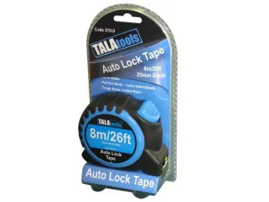 Tala 8m/26ft Auto Lock Tape Carded