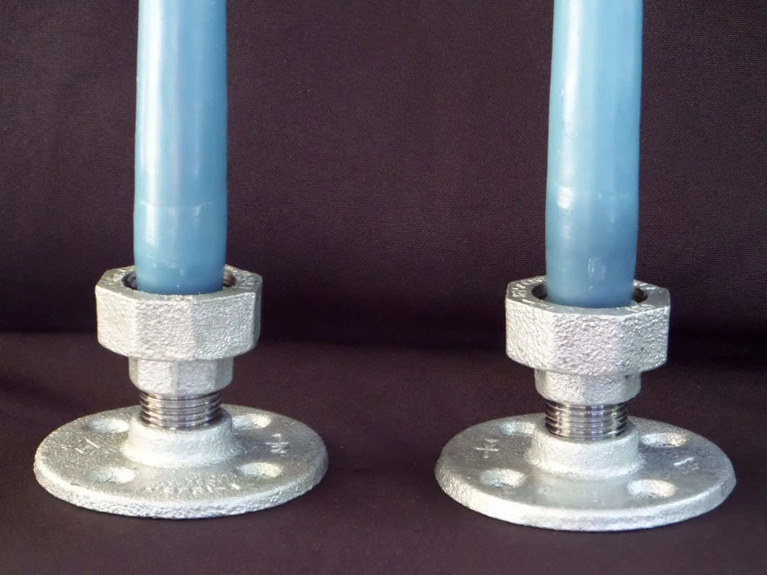 Taper Candle Holders - Set of Two Cedar Creek Essentials  Steampunk Decor