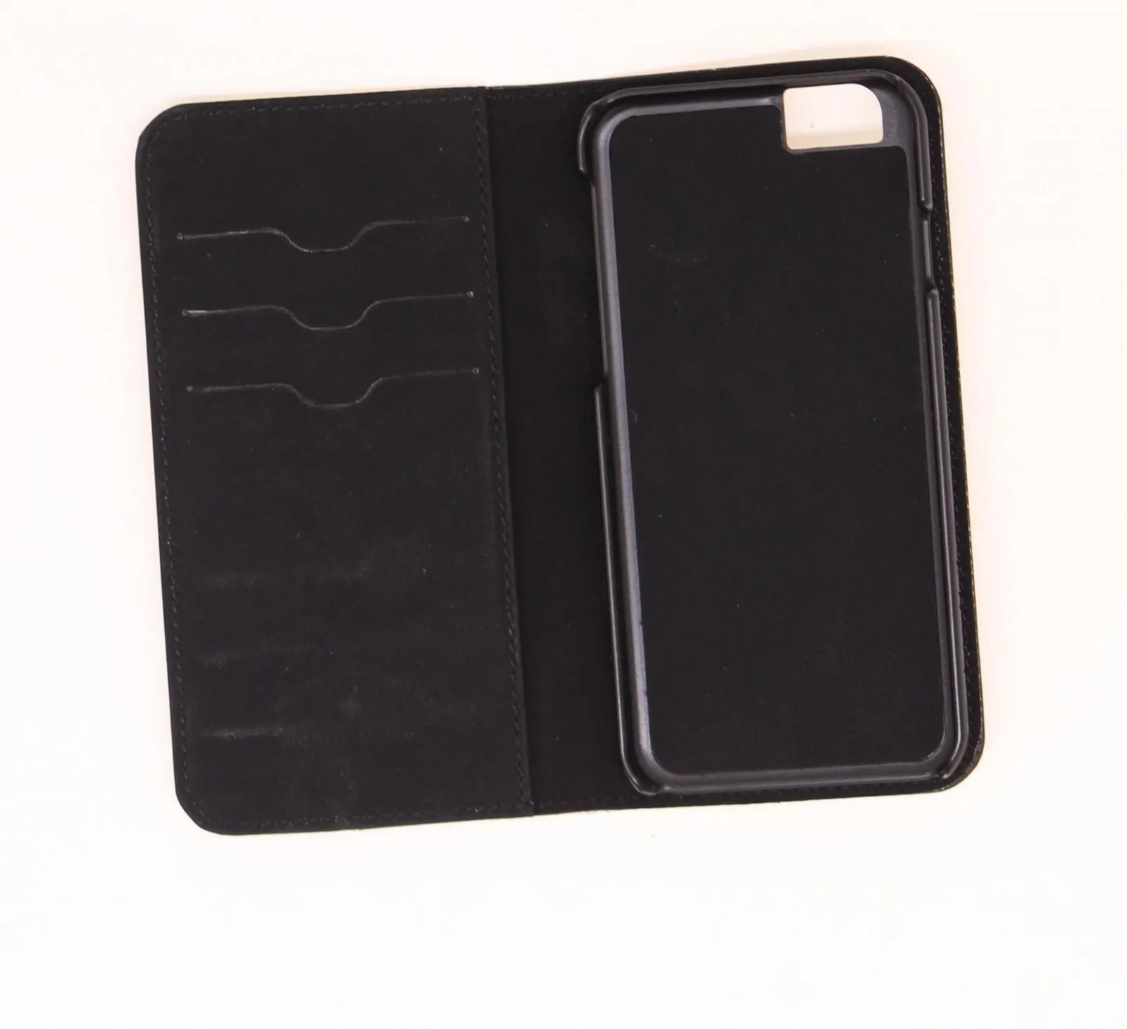 Tavik Linden Wallet Leather Case For IPhone 6/6s Card Slots Folding Cover Black